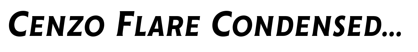 Cenzo Flare Condensed Medium Italic
